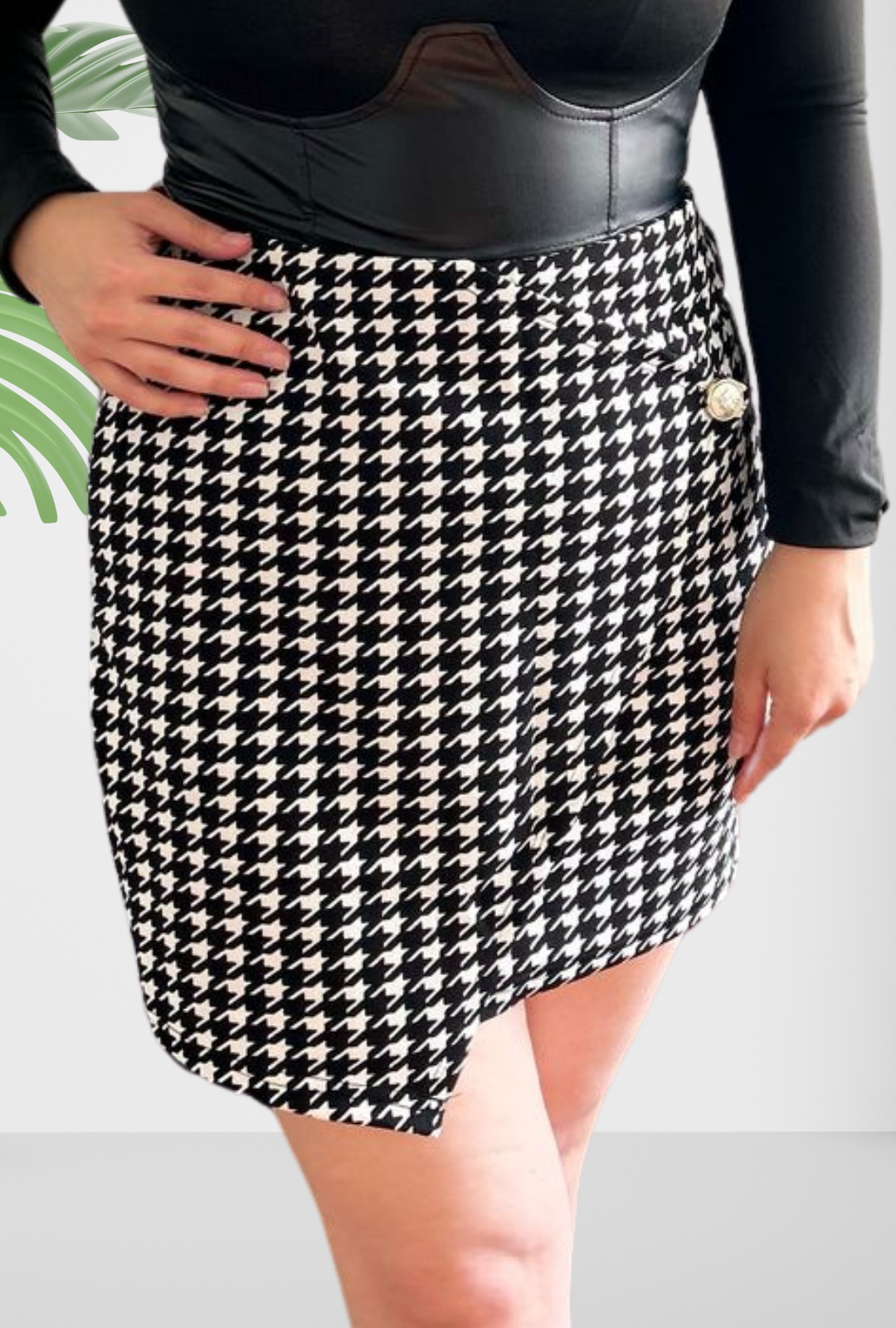 Falda botón lateral