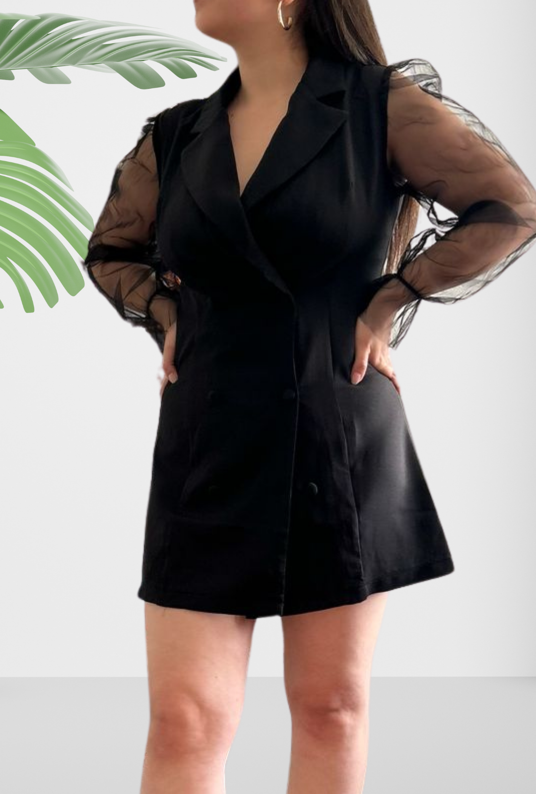 Vestido formal negro