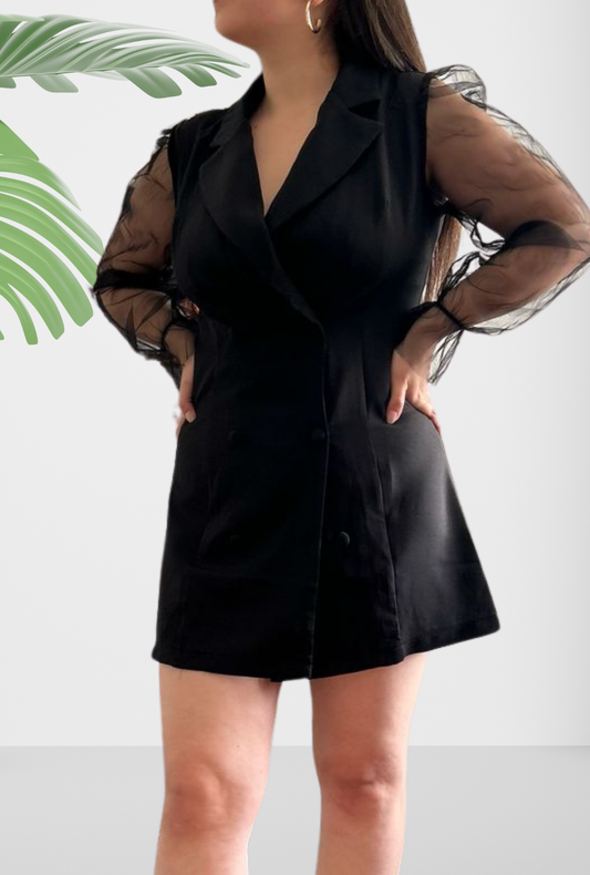 Vestido formal negro
