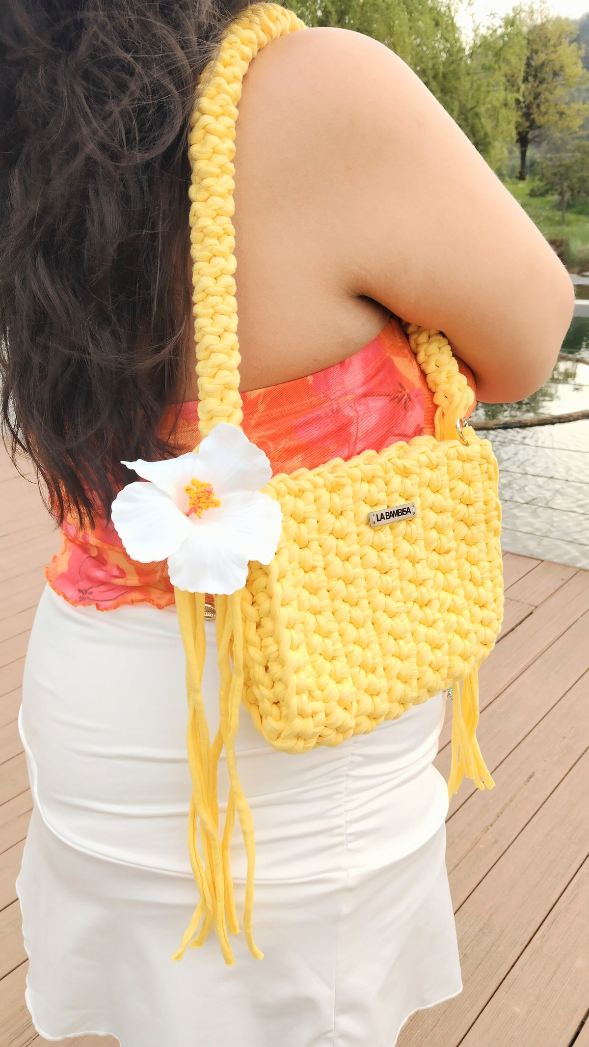 Cartera flecos Piña Colada