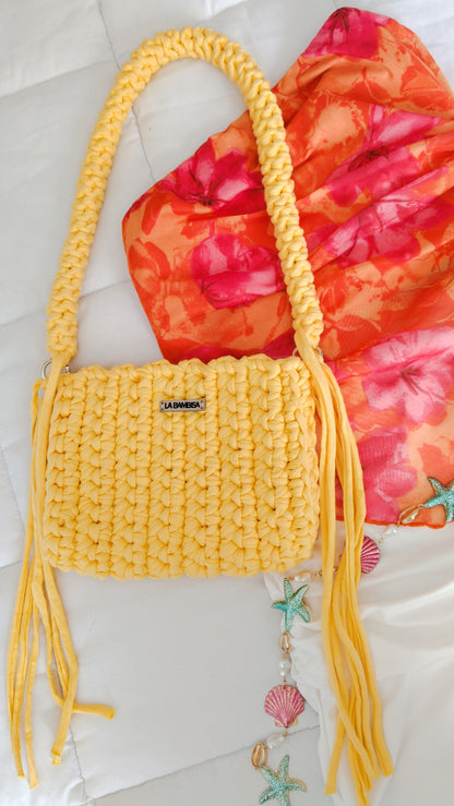 Cartera flecos Piña Colada