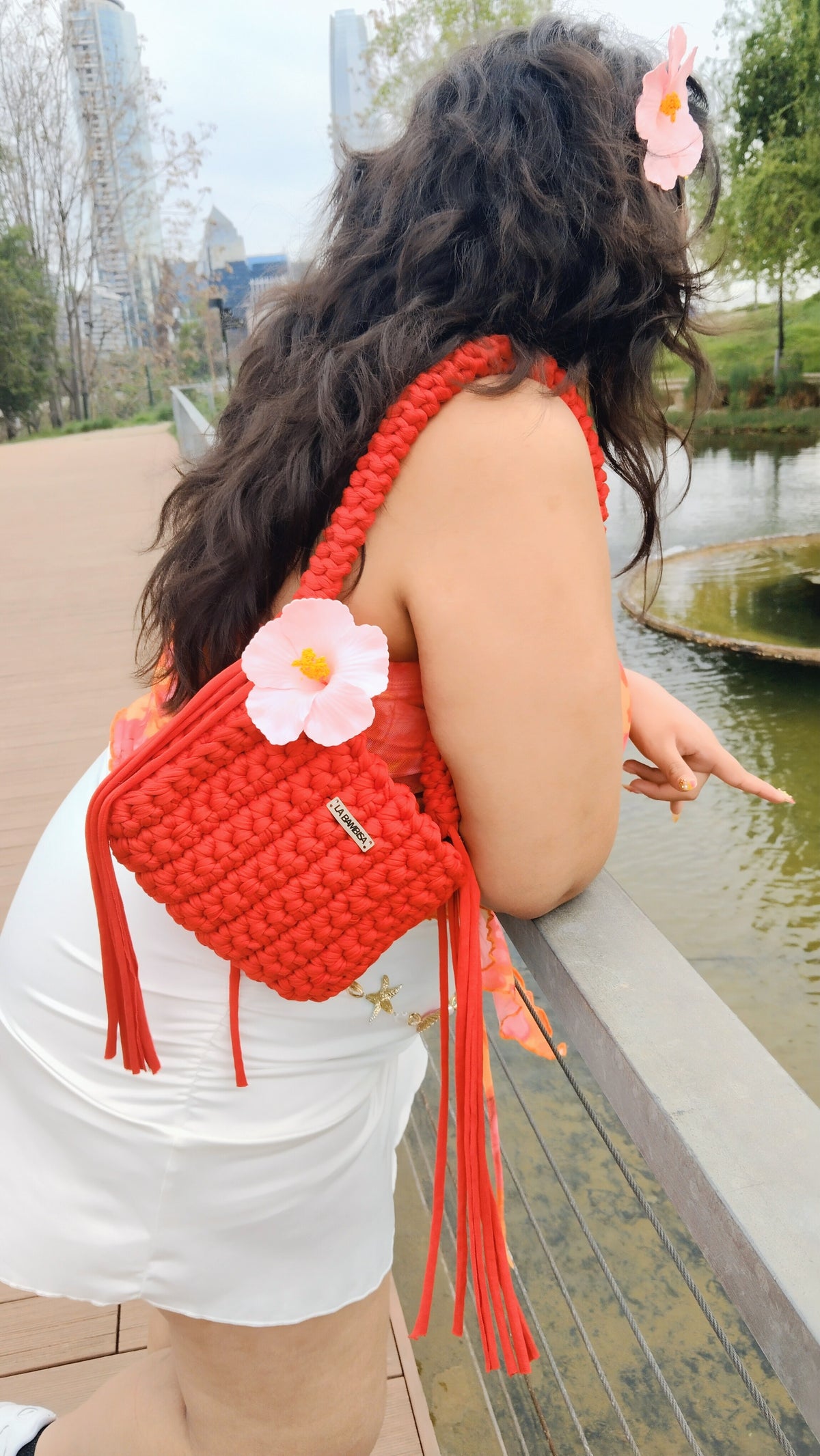 Cartera flecos Cherry pie